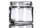 2 oz CLEAR Glass Thick Straight Wall Jar 53-400 Neck